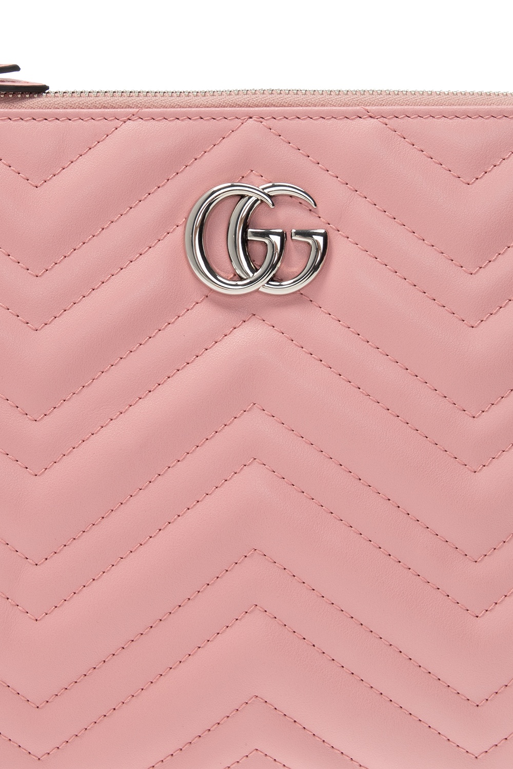 gucci wolf Pink GG Marmont quilted clutch Gucci IetpShops Italy